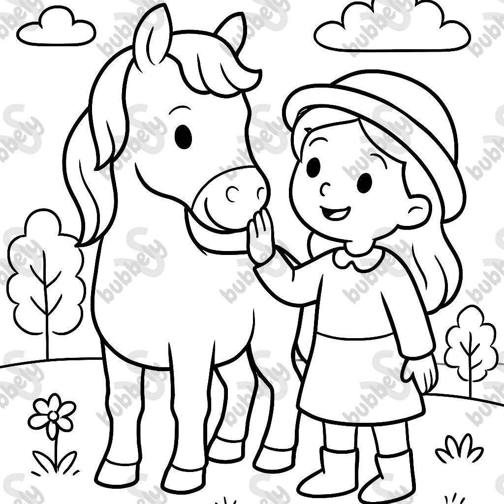 Un caballo y una mujer acariciando su nariz Un caballo y una mujer acariciando su nariz