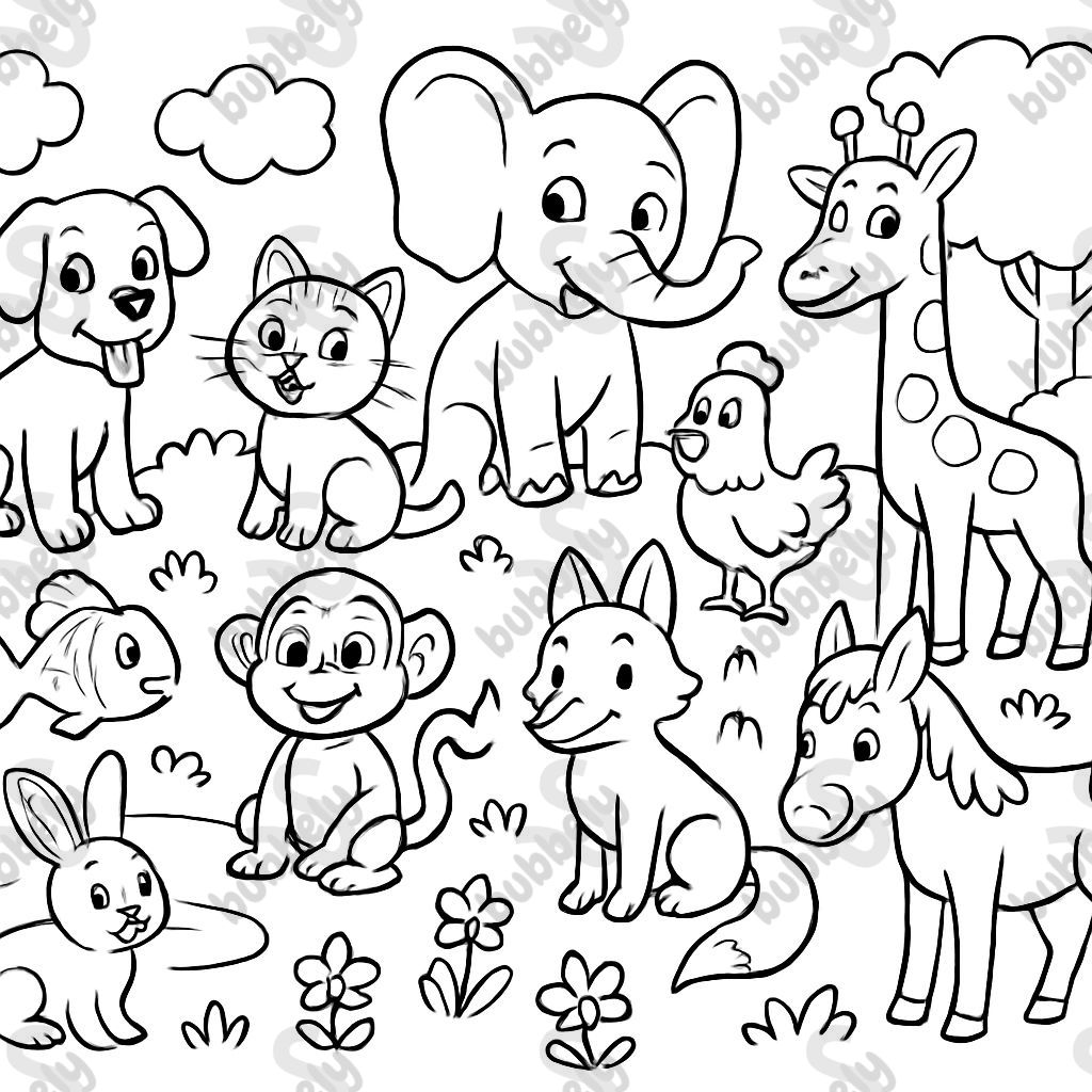 1 dog, 1 cat, 1 chicken, 1 rabbit, 1 monkey, 1 elephant, 1 giraffe, 1 fish, 1 wolf, 1 fox, 1 donkey, 1 horse, 1 cow 1 dog, 1 cat, 1 chicken, 1 rabbit, 1 monkey, 1 elephant, 1 giraffe, 1 fish, 1 wolf, 1 fox, 1 donkey, 1 horse, 1 cow