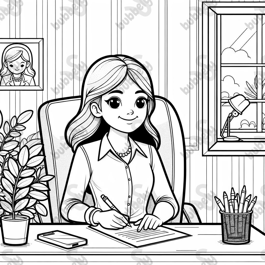 Persona de recursos humanos sentada en un escritorio Persona de recursos humanos sentada en un escritorio