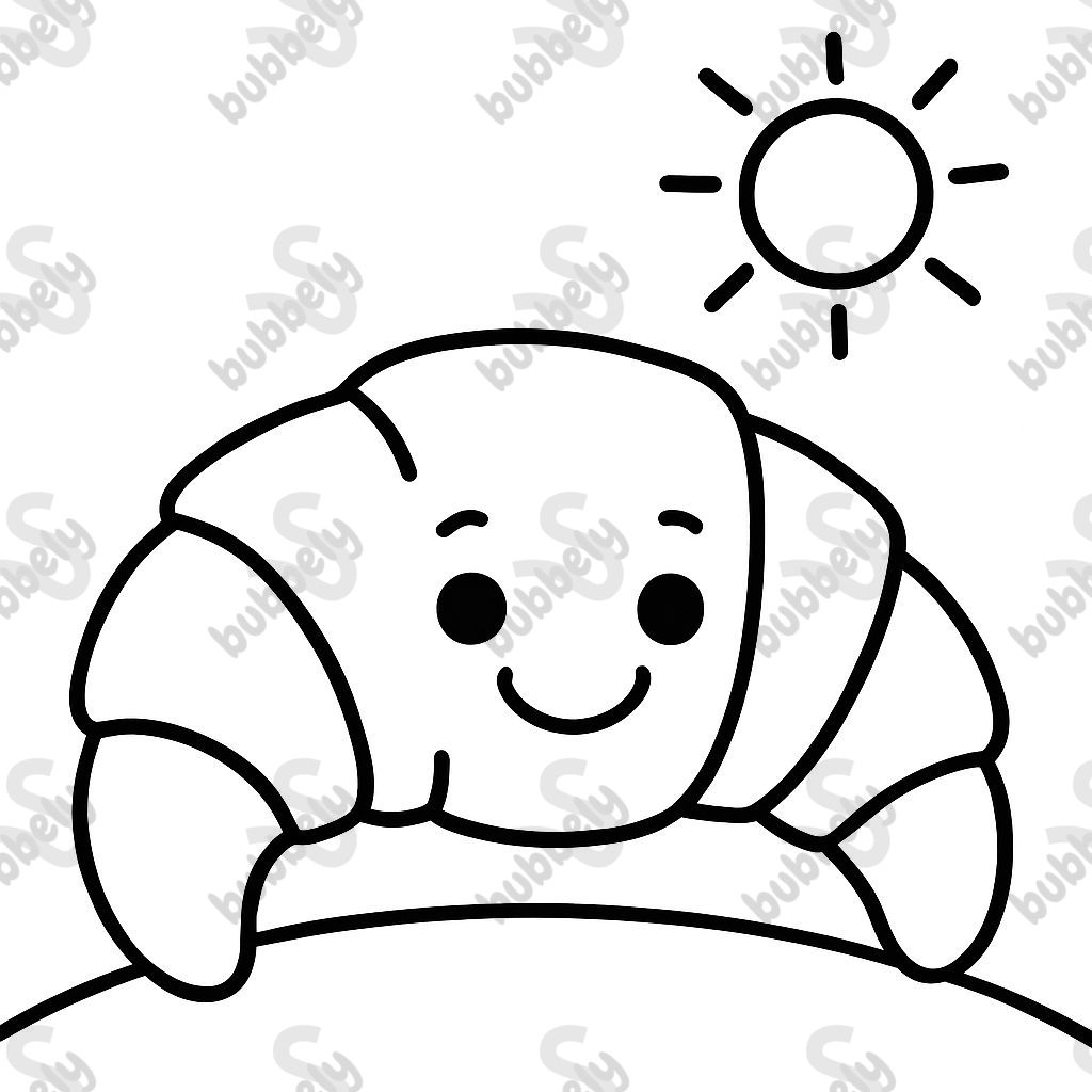 Un croissant souriant Un croissant souriant