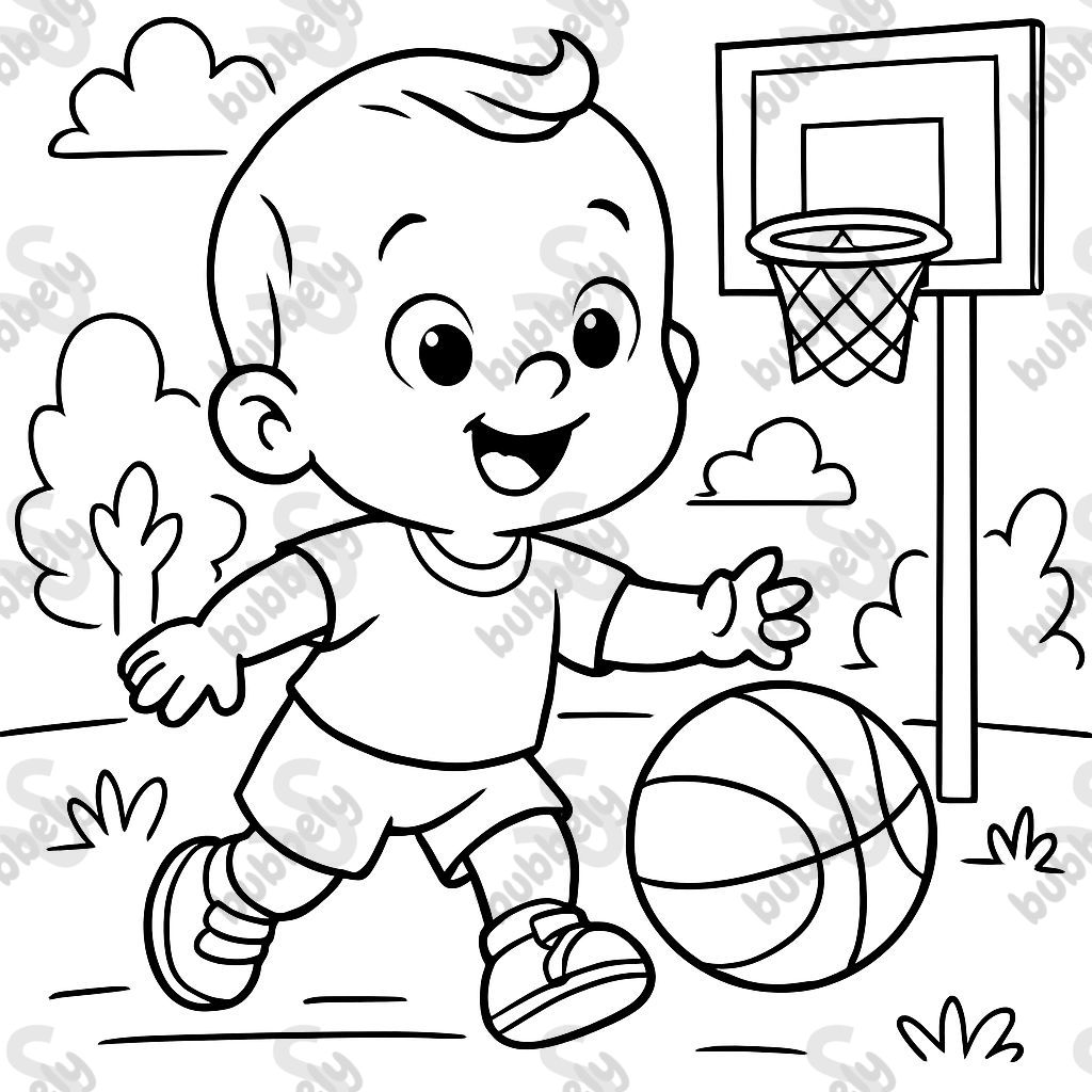 1-year-old boy playing basketball 1-year-old boy playing basketball