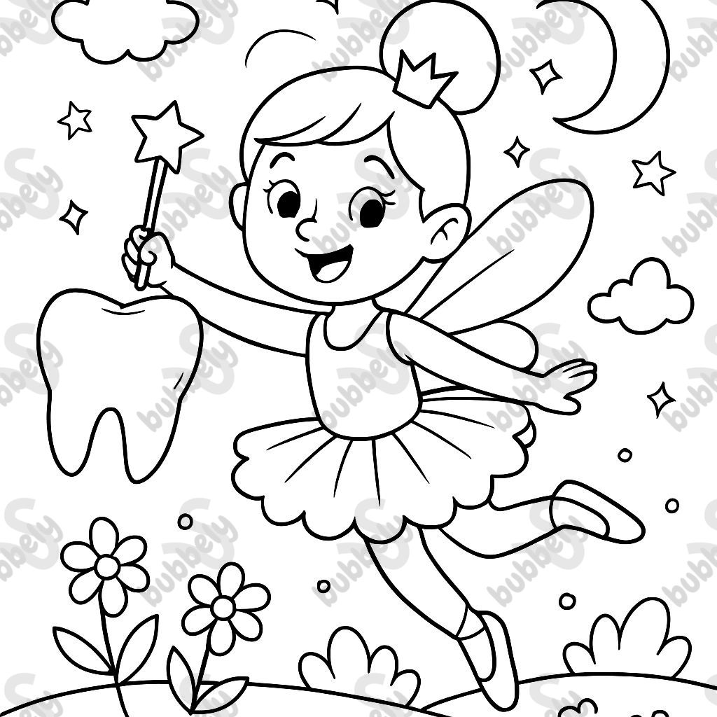 Hada de los dientes con disfraz de bailarina Hada de los dientes con disfraz de bailarina