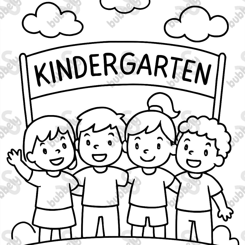 Kindergartengruppe aus wolken Kindergartengruppe aus wolken