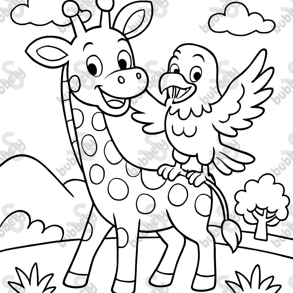 Giraffe und Adler beste Freunde Giraffe und Adler beste Freunde