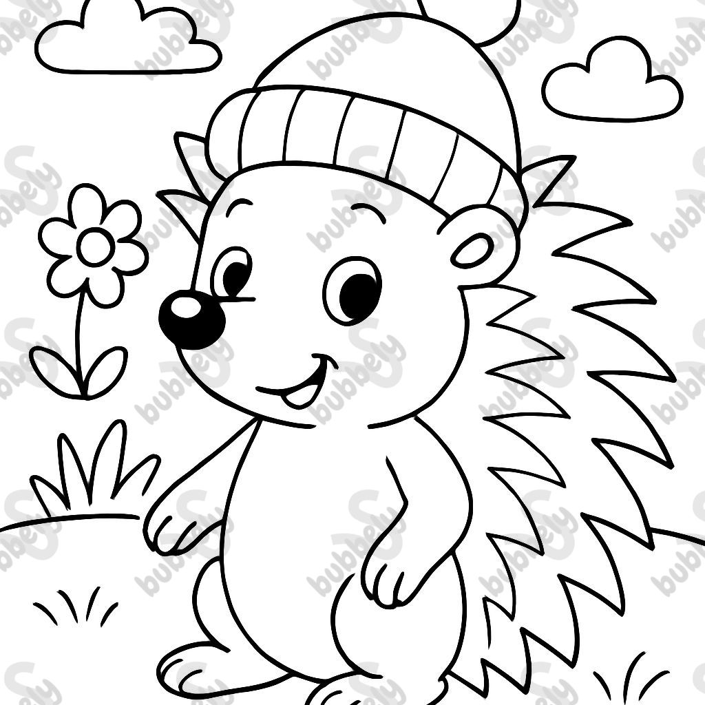 Erizo con el gorro Erizo con el gorro