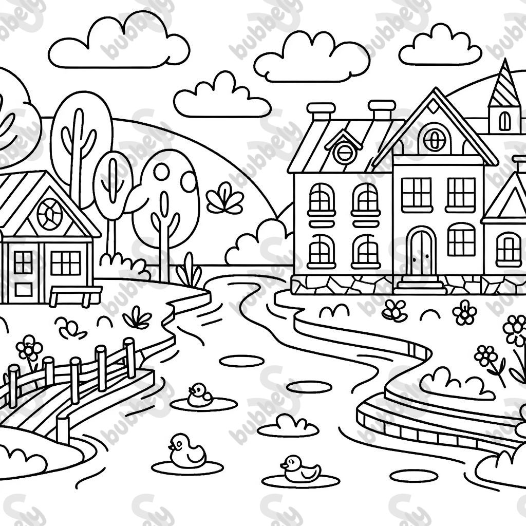 una ciudad junto al río una ciudad junto al río