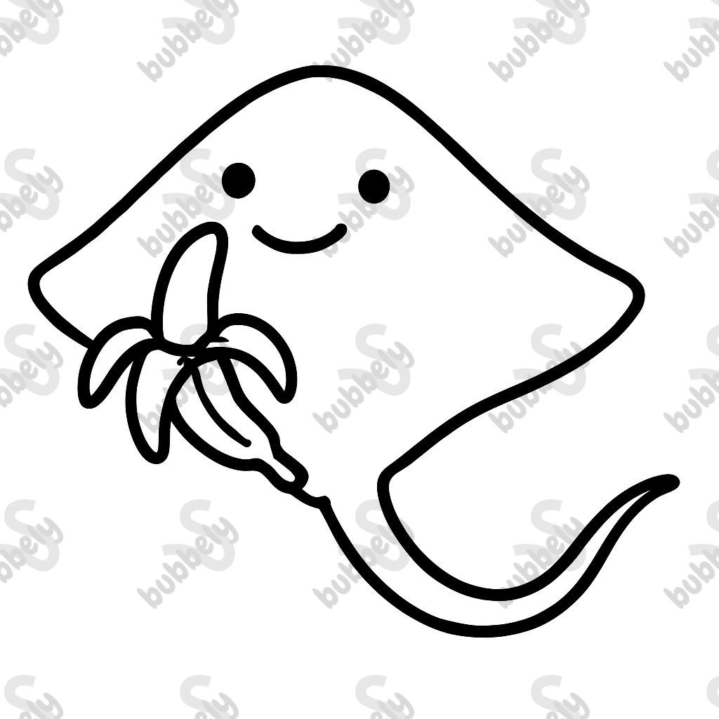 Une raie mange une banane Une raie mange une banane