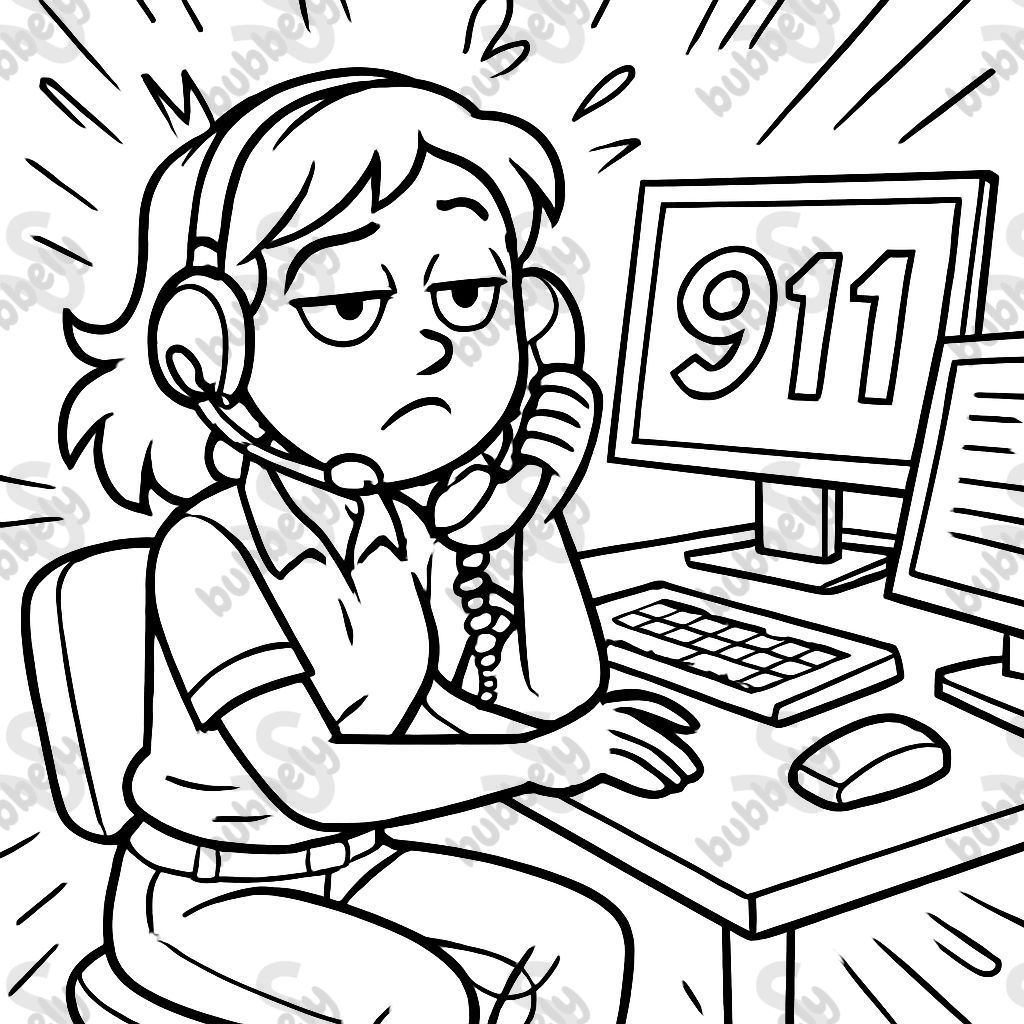 DESPACHADOR DEL 911 ATENDIENDO LLAMADAS Y PARECE ABURRIDO DESPACHADOR DEL 911 ATENDIENDO LLAMADAS Y PARECE ABURRIDO