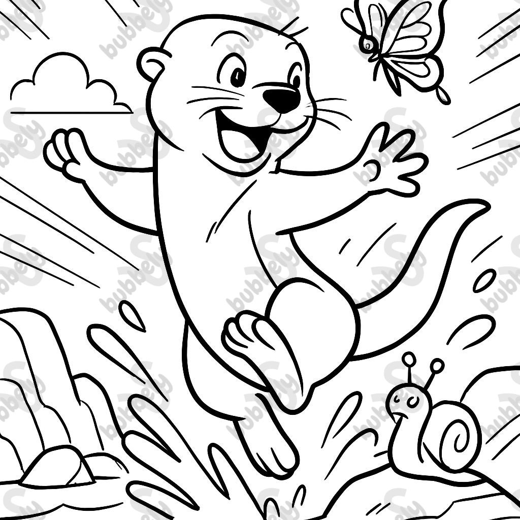 Nutria, mariposa, caracol Nutria, mariposa, caracol