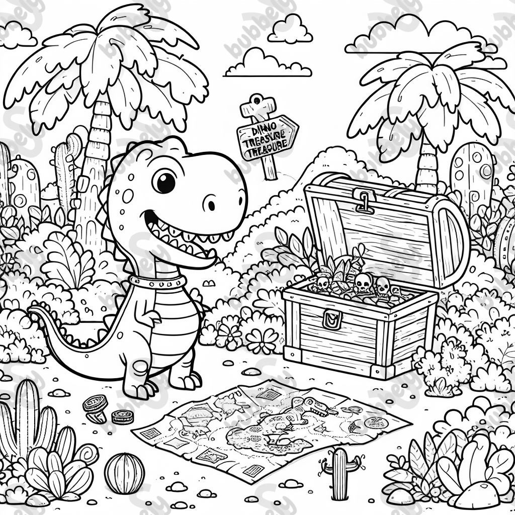 Dino schatzkarte Schatztruhe