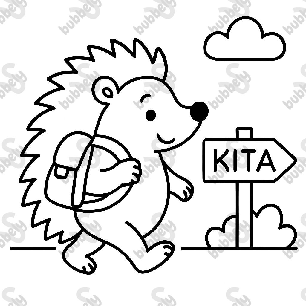 a hedgehog on the way to kindergarten a hedgehog on the way to kindergarten