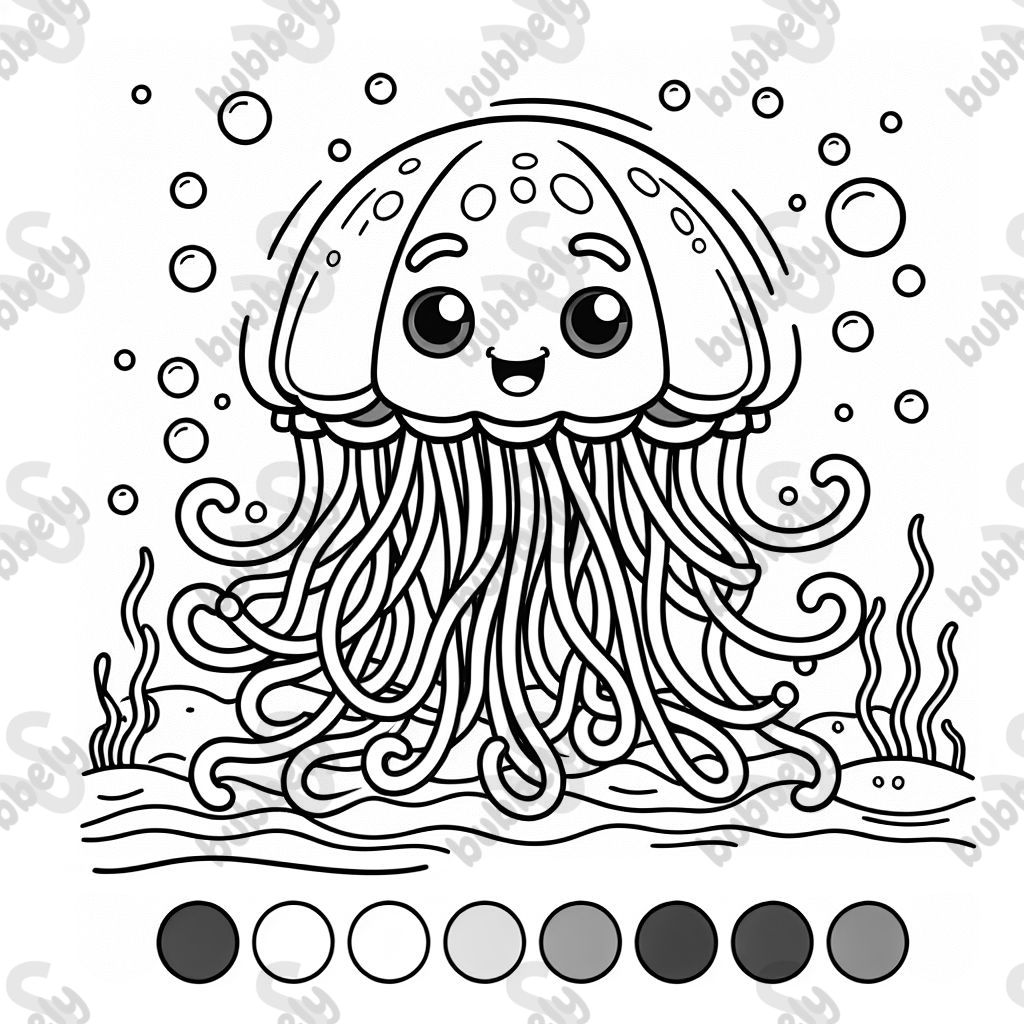 Jellyfish with extra long tentacles Jellyfish with extra long tentacles