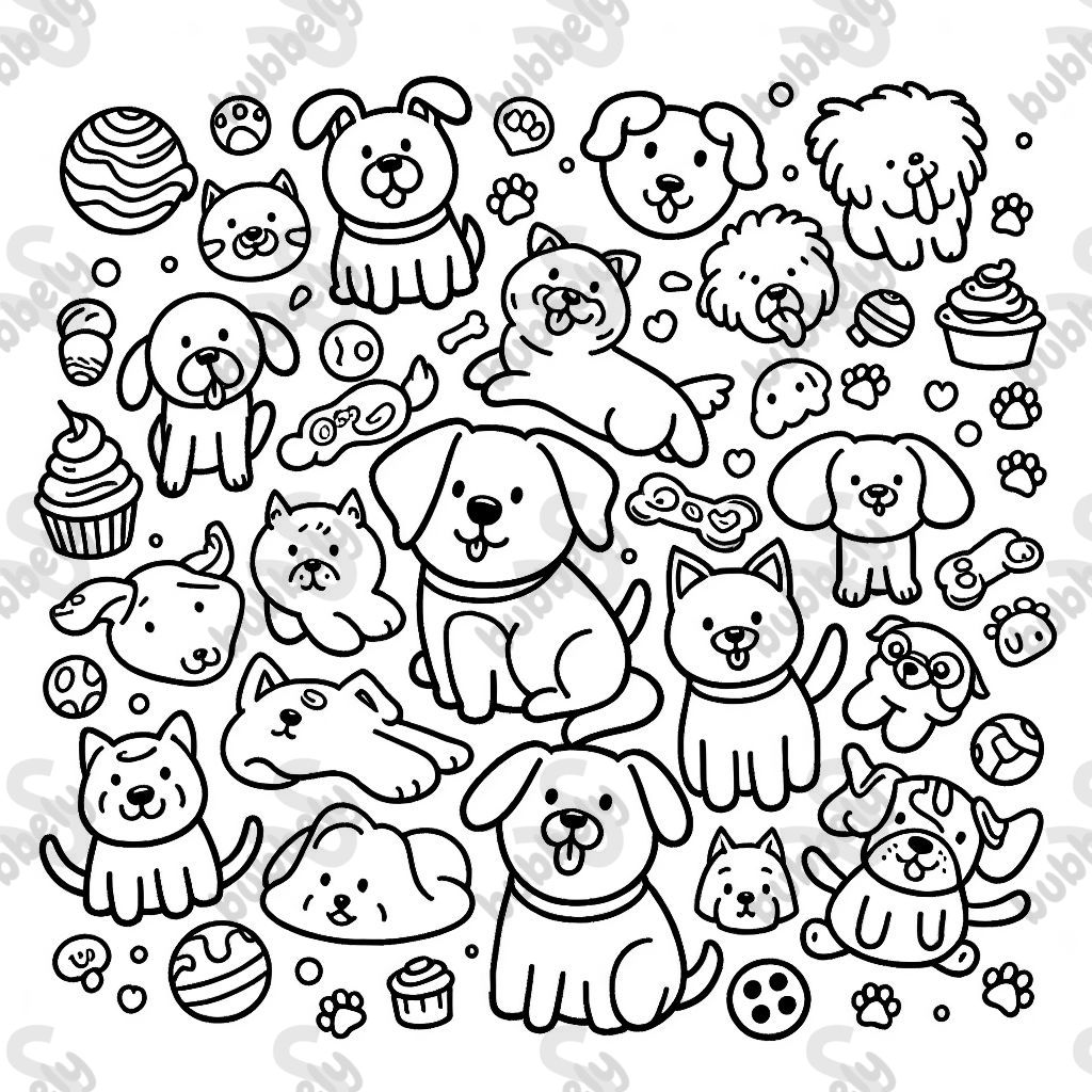 Beaucoup de différentes sortes de chiens Beaucoup de différentes sortes de chiens