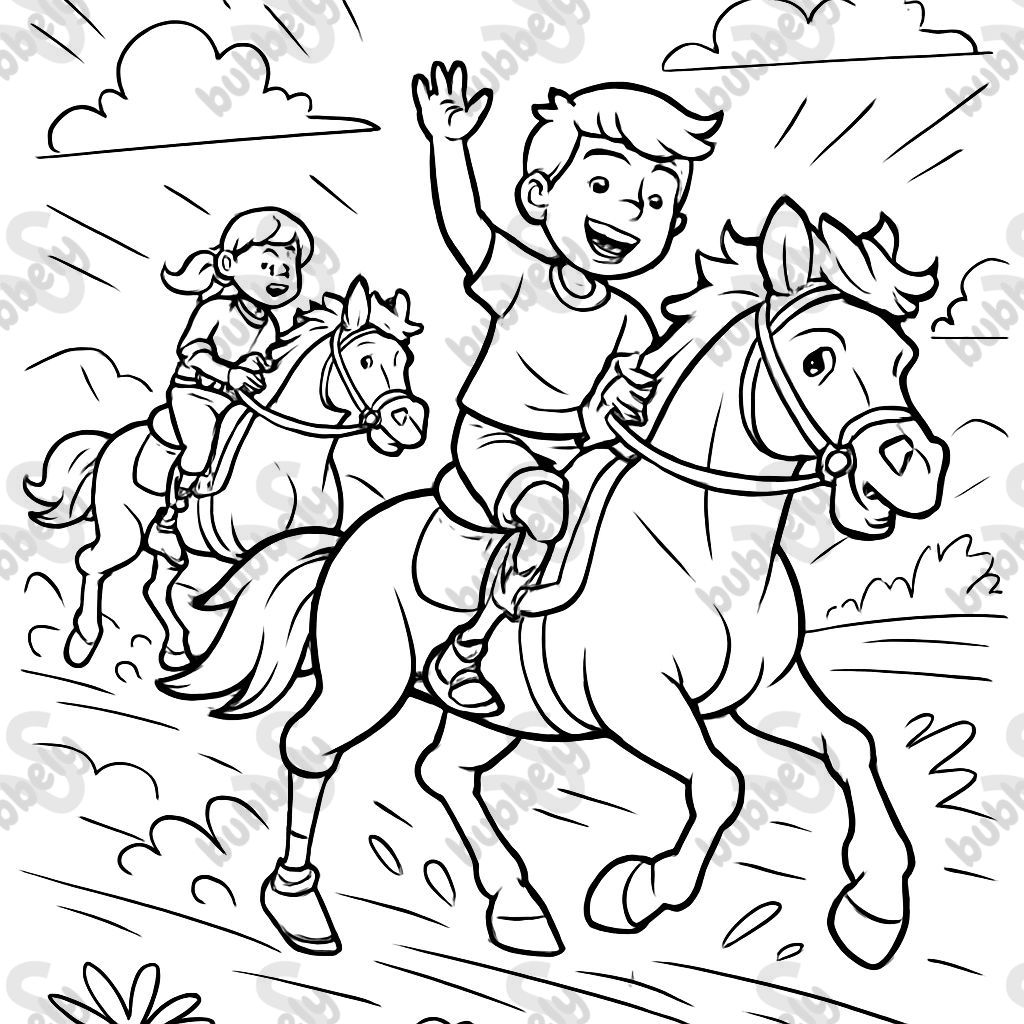 Children wearing prosthetic legs riding horses. Children wearing prosthetic legs riding horses.