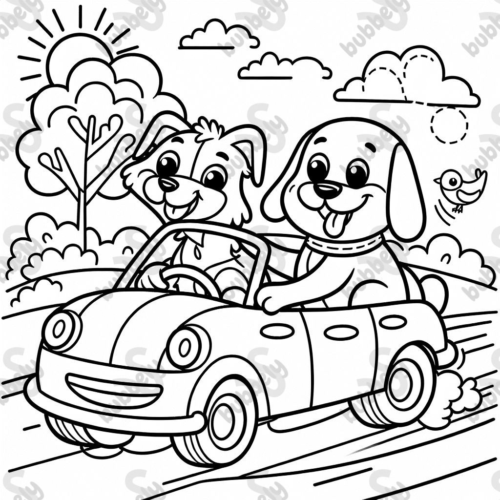 un perro conduciendo un coche un perro conduciendo un coche