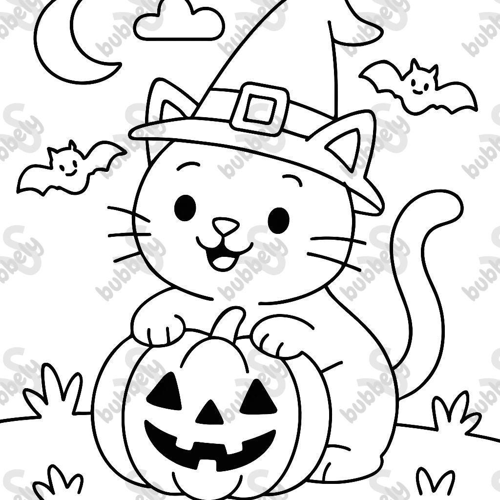 un chat célébrant Halloween un chat célébrant Halloween