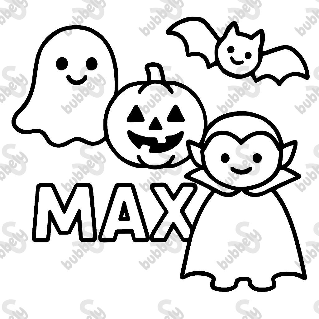 Figuras de Halloween con el nombre Max Figuras de Halloween con el nombre Max