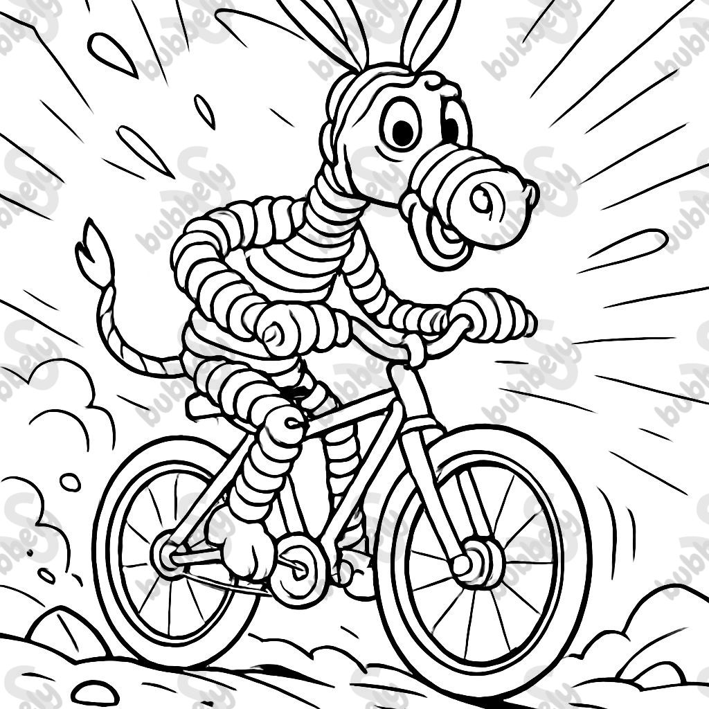 un burro hecho de alambre con una bicicleta un burro hecho de alambre con una bicicleta