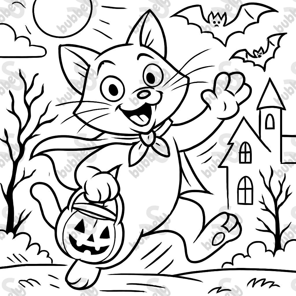 un lindo gato de Halloween un lindo gato de Halloween