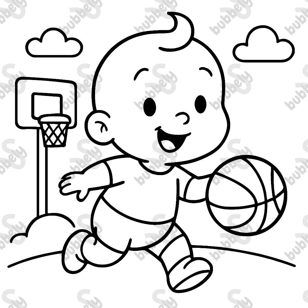 a baby playing basketball a baby playing basketball