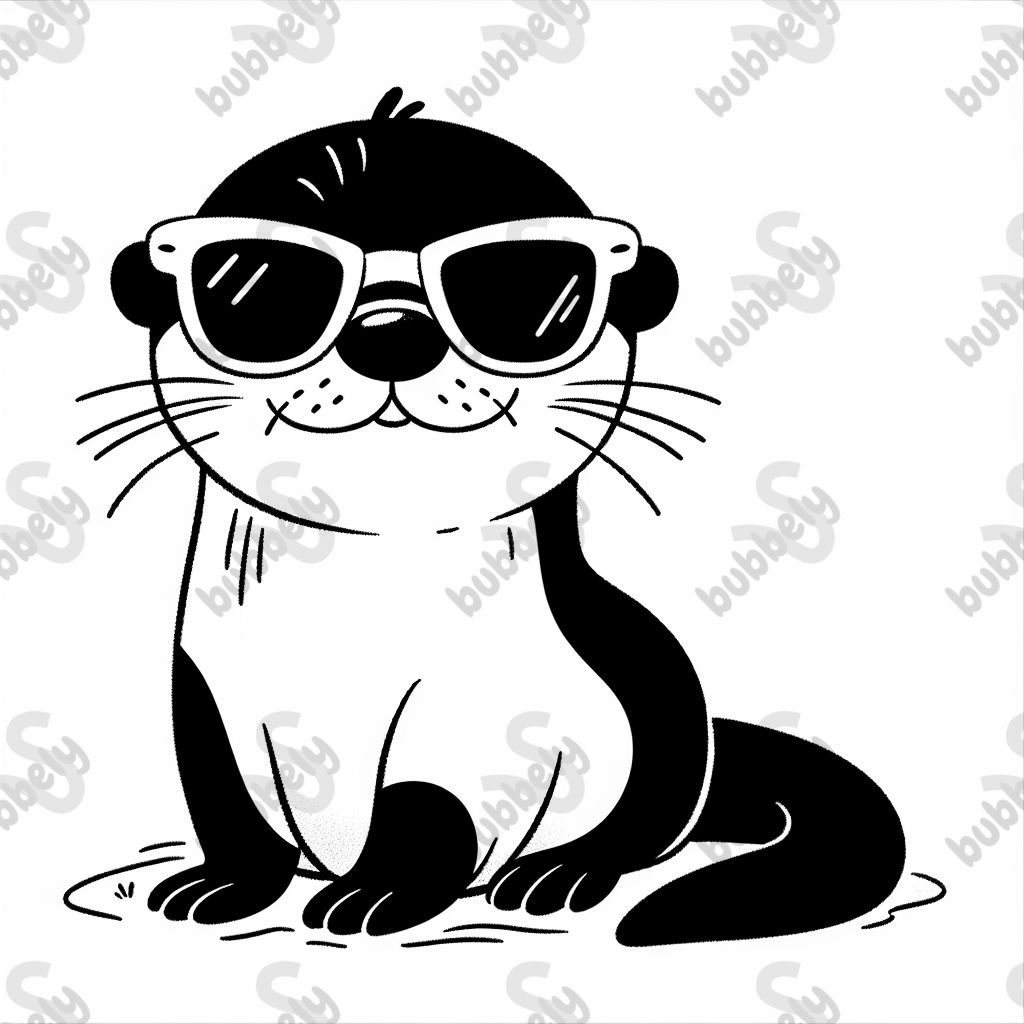 An otter with sunglasses An otter with sunglasses