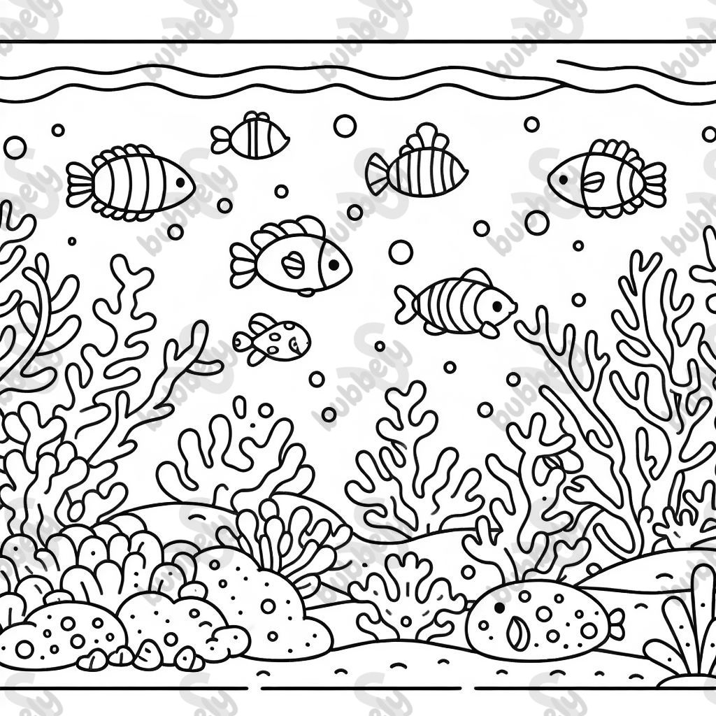 Coral reef underwater with fish Coral reef underwater with fish