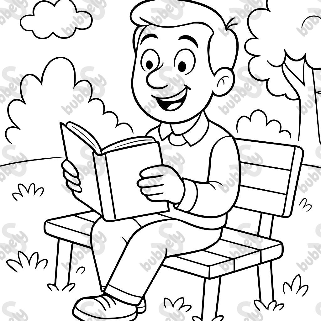 A man reading a book A man reading a book