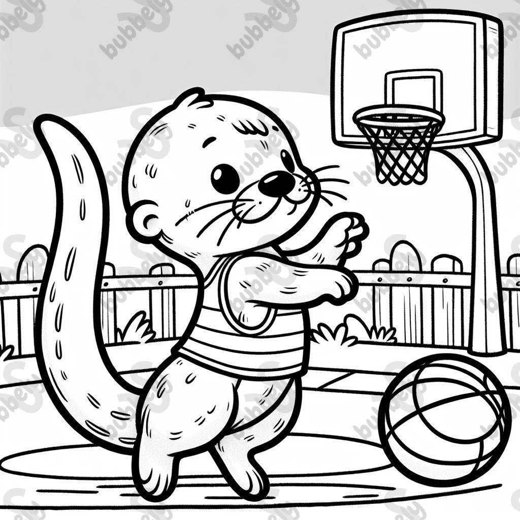 otter der basketball spielt otter der basketball spielt