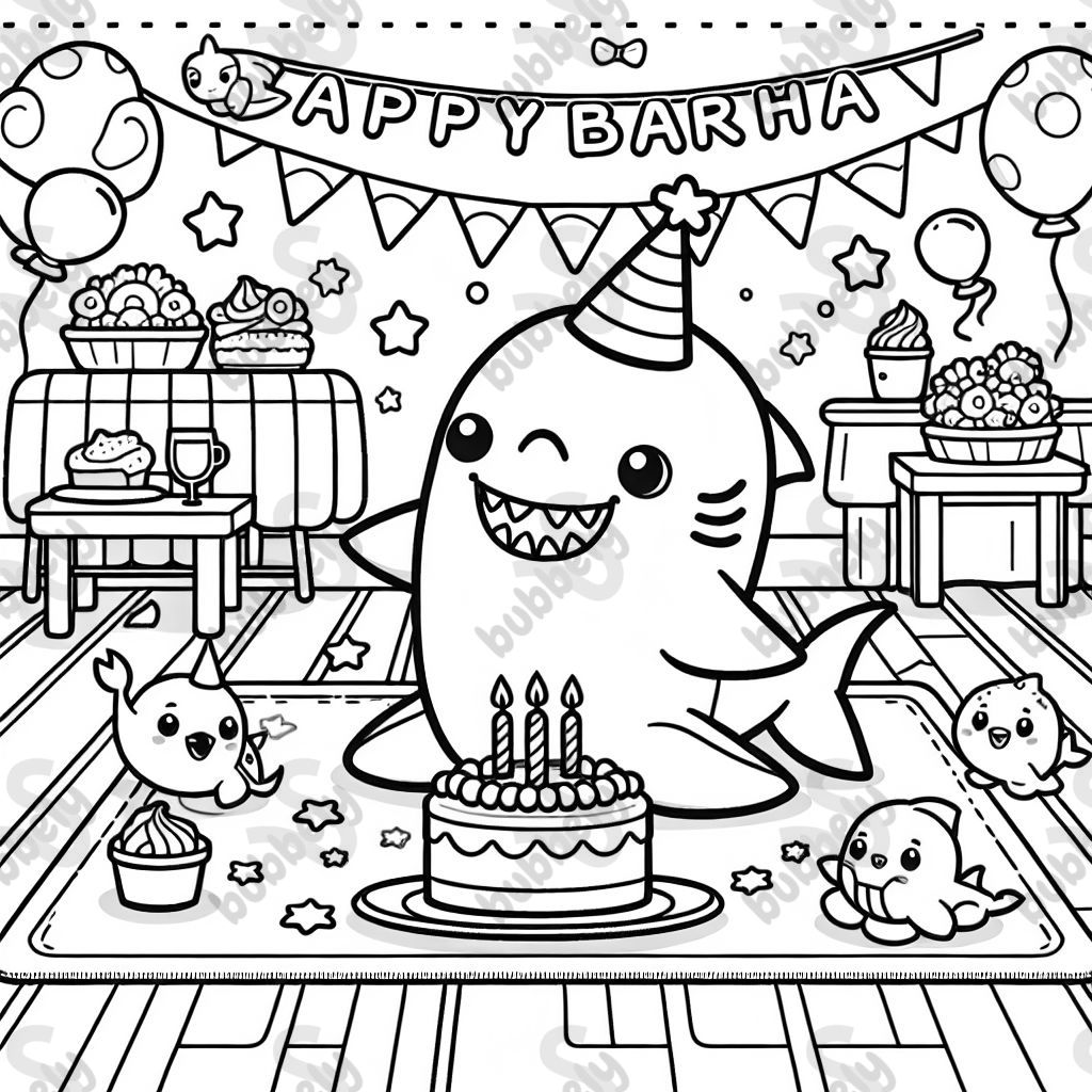 Baby shark theme birthday party