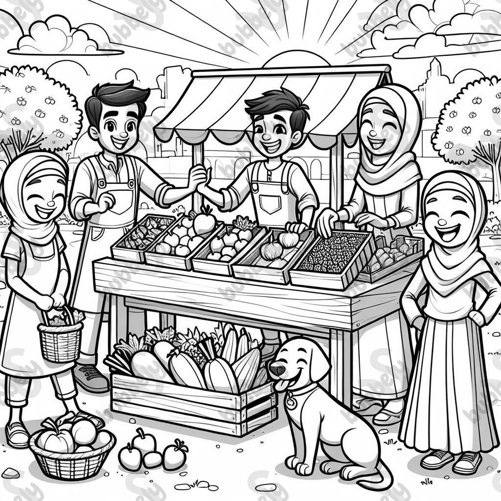 Un mercado de agricultores Un mercado de agricultores